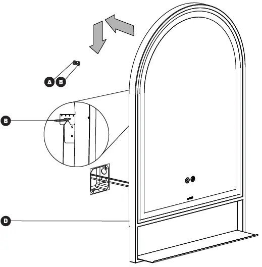 artika-WMIRH-ARCHS-Arturo-LED-Mirror-Black -FIG-7