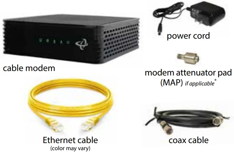 arvig Internet CM Modem - Components required