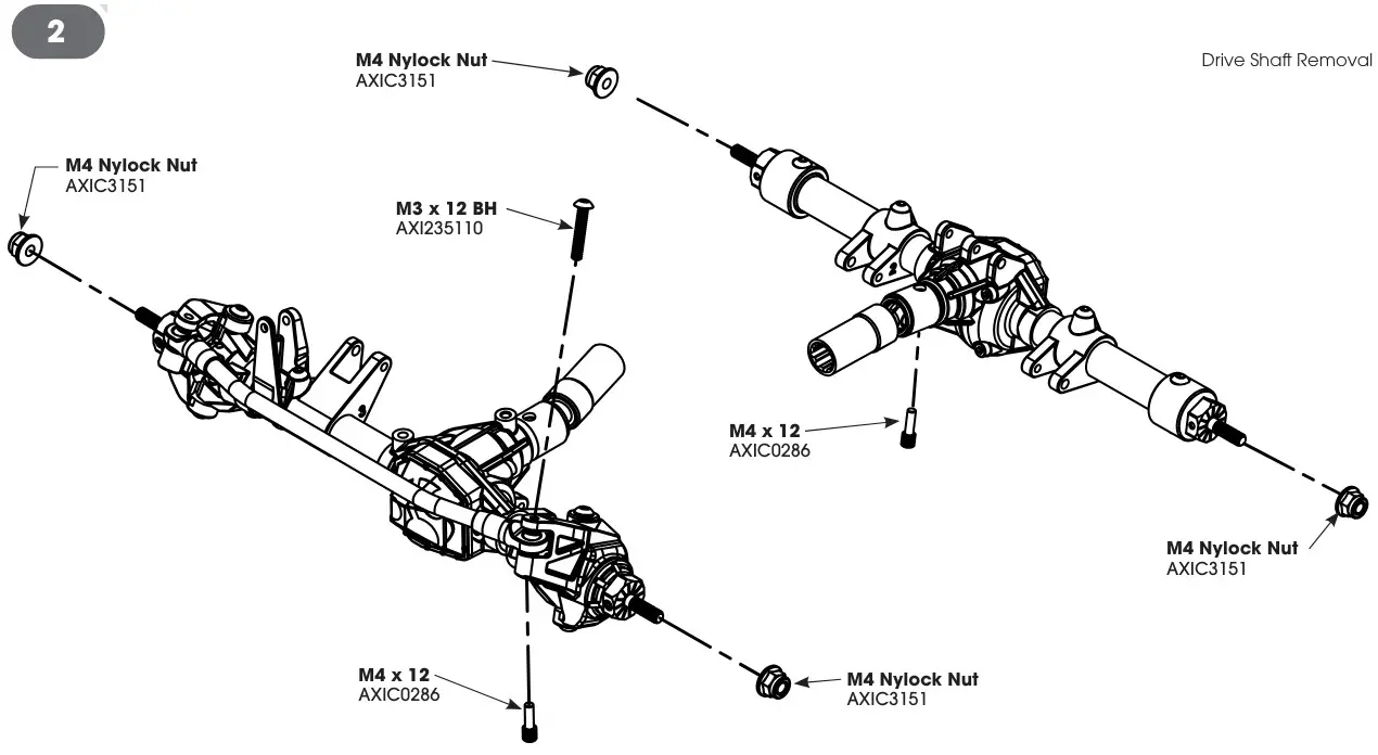 axial SCX10 Pro Portal Axle Kit - Fig 1