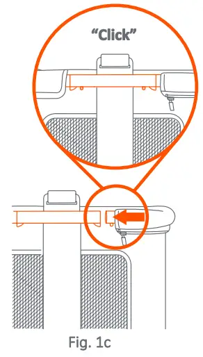 baby trend BT06 Series Modular Storage Basket for Morph Single to Double Stroller - frame connector