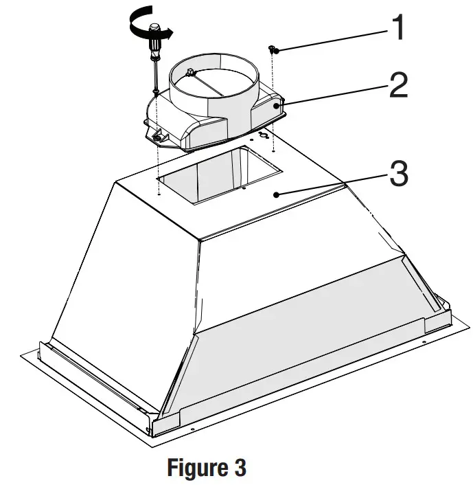 beko HNU51311S Cooker Hood - mounting holes 2