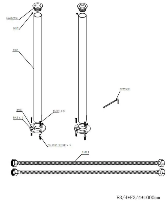 better bathrooms 27771 Stand Pipes - Parts