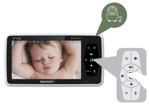 bonoch BBM01 Baby Monitor with Camera - Cameras 1