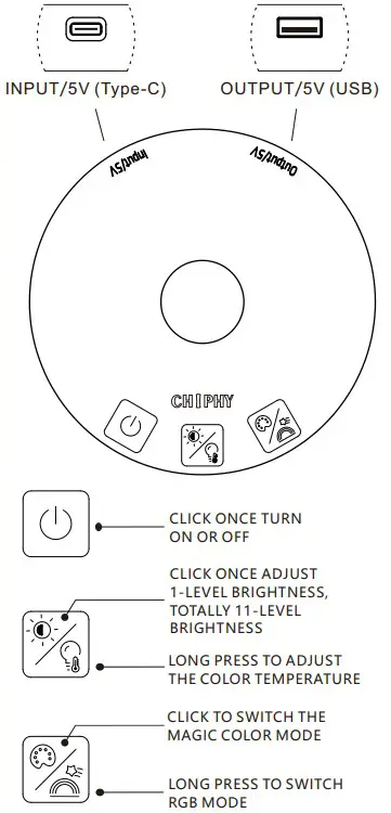 chiphy T1006 LED Smart Table Lamp - parts1