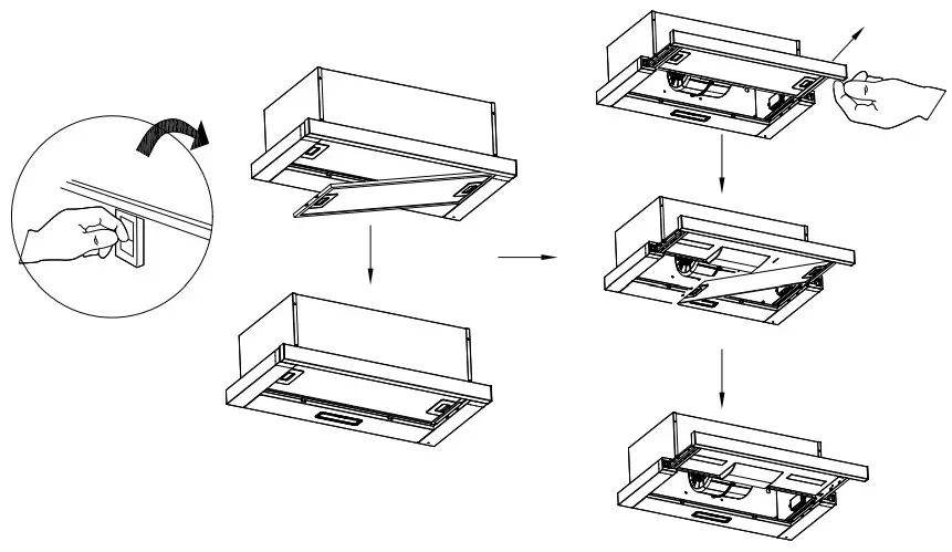 ciarra CBCS6906D 60cm Integrated Telescopic Cooker Hood - fig 38