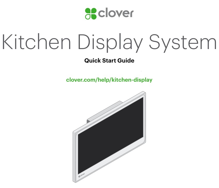 clover Kitchen Display System User Guide