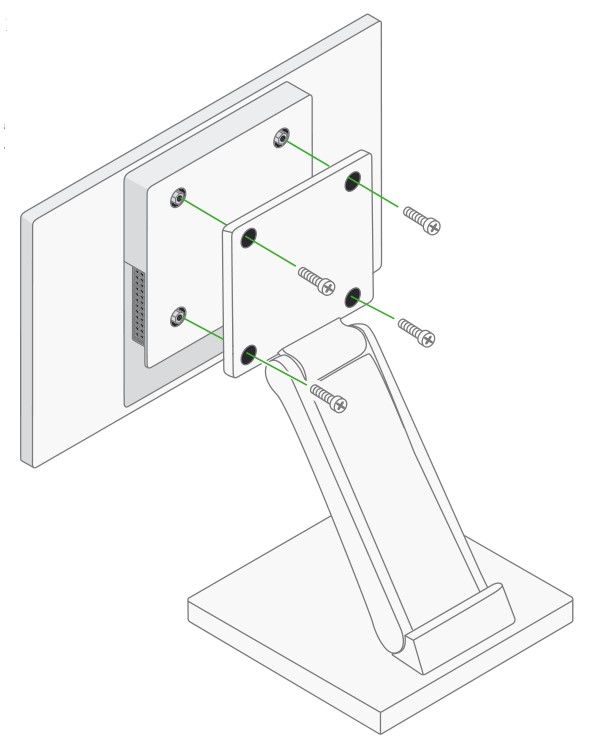 clover Kitchen Display System - stand to attach screen