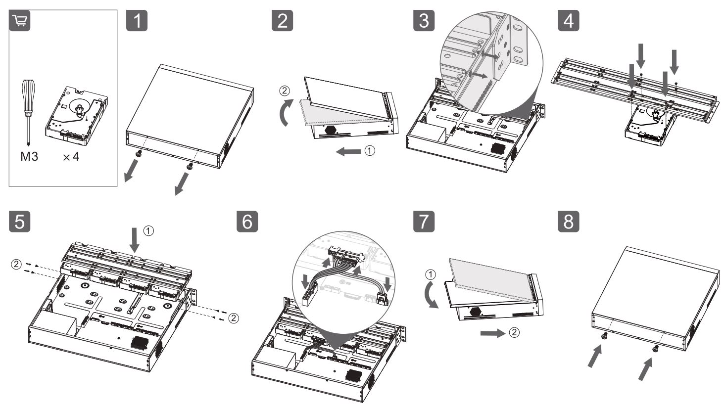 dahua NVR2104-P-4KS2 Network Video Recorder Installation Guide - 1.5U Series