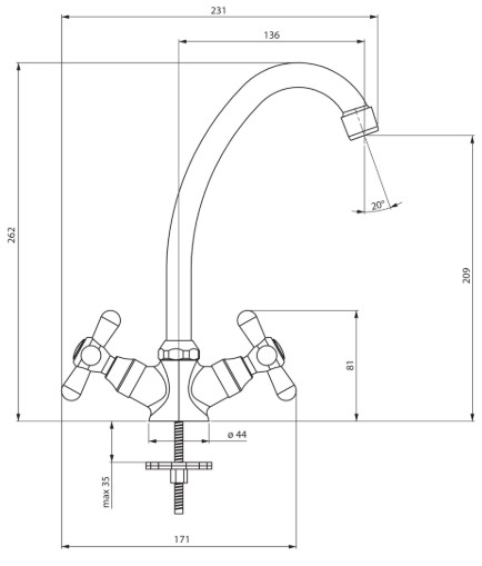deante BOS-060D Symetrio Kitchen Tap - cleaning