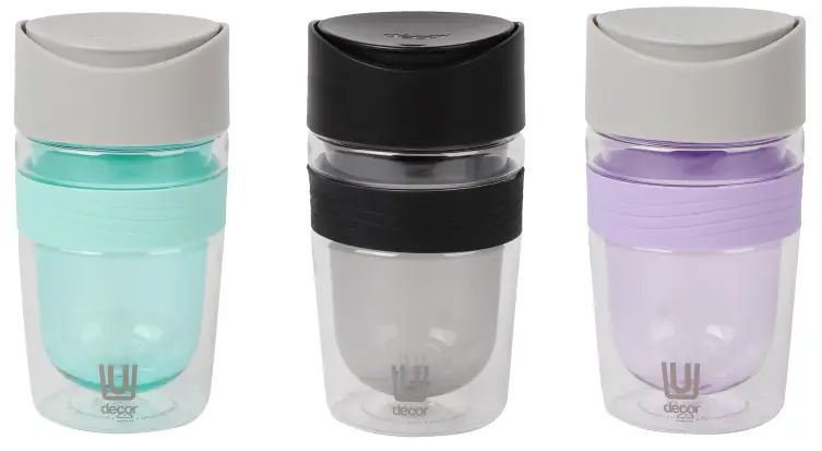 decor 253000 Double Wall Stainless Steel Tritan Travel Cup - CARE