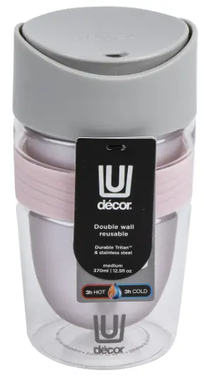 decor 253000 Double Wall Stainless Steel Tritan Travel Cup