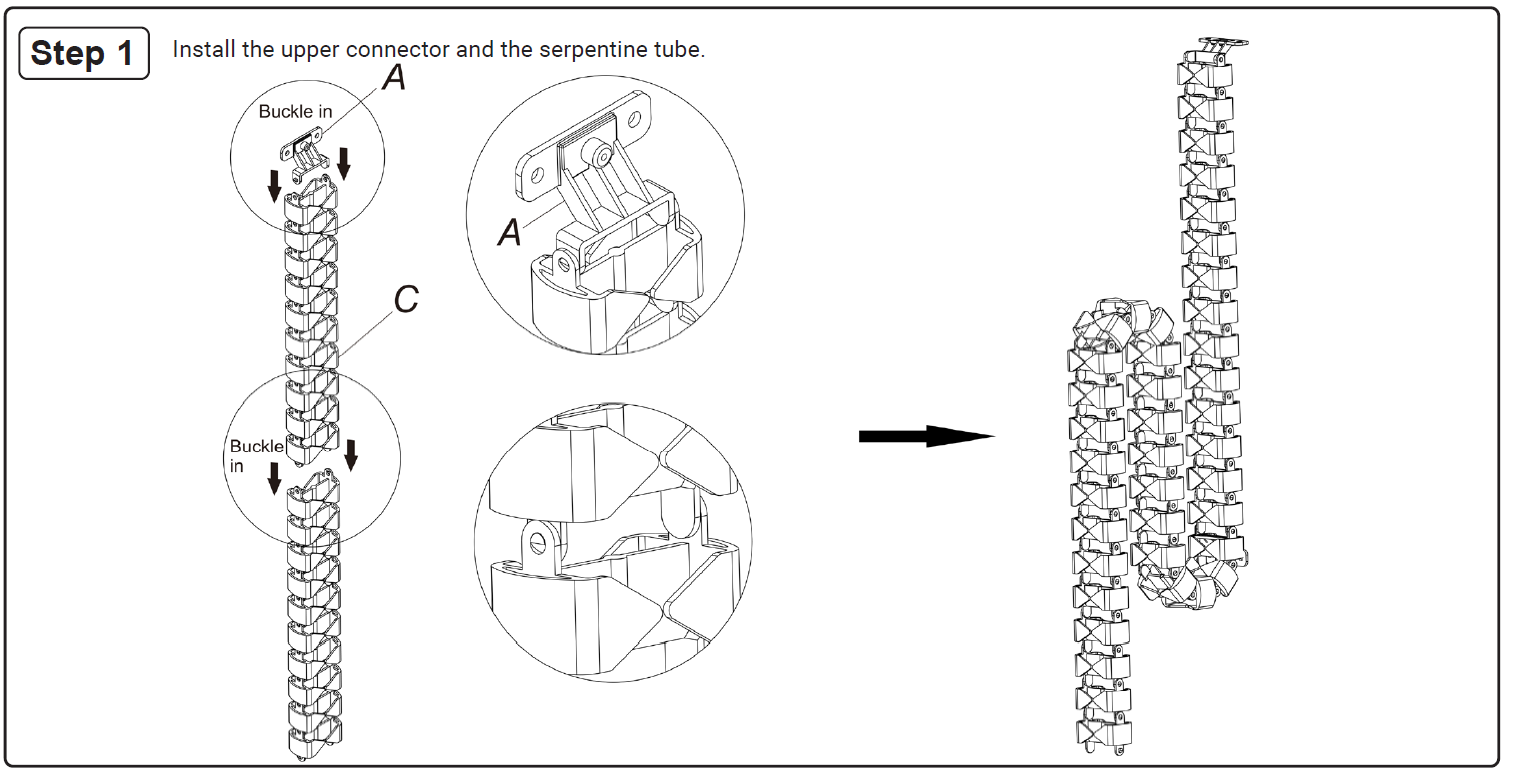 dellonda DH23 Standing Flexible Wire Cable Management System 2