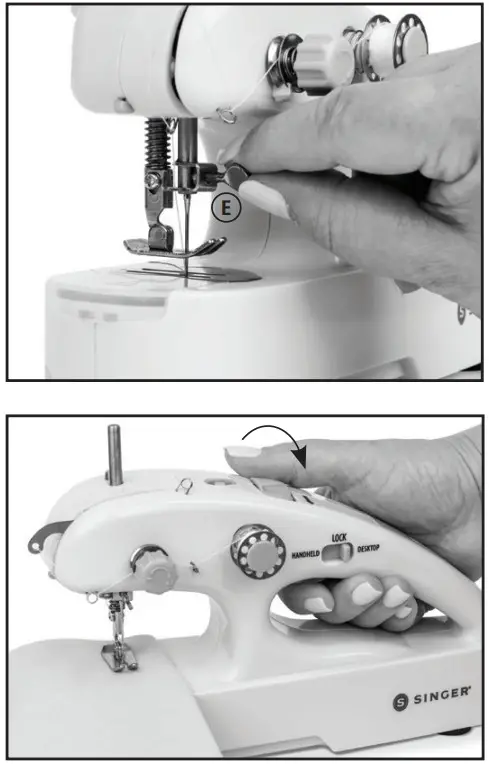 dynollc 01774 Handheld Sewing Machine - CHANGING THE NEEDLE