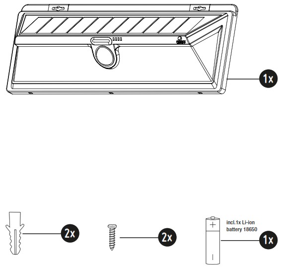 eZ solar GL021BEZ LED Solar Premium Wall Light - Product Overview 1