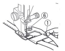 elna TG Tape Foot for 9mm Models Instruction Manual - Adjust the guide position