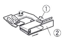 elna TG Tape Foot for 9mm Models Instruction Manual - Turn the nut