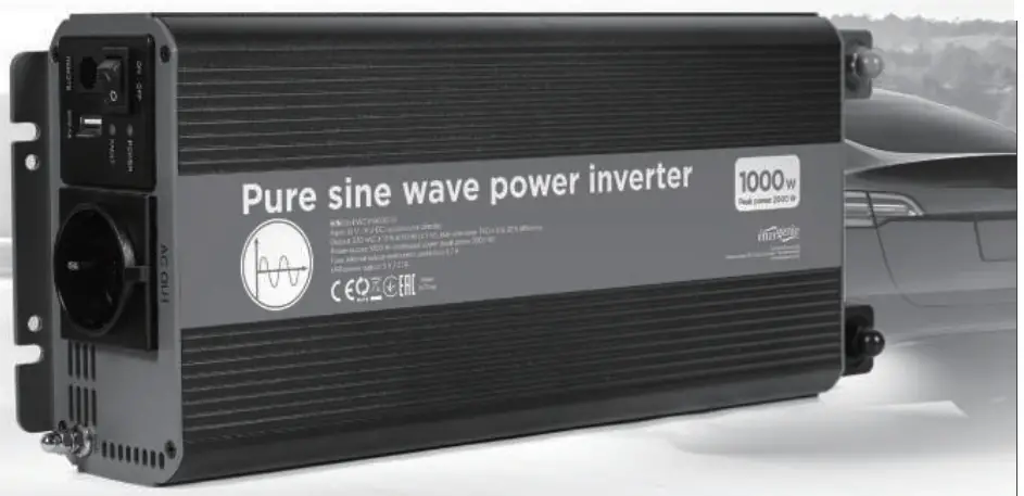 energenie EG PWC PS1000 01 1000W Pure Sine Wave Power Inverter