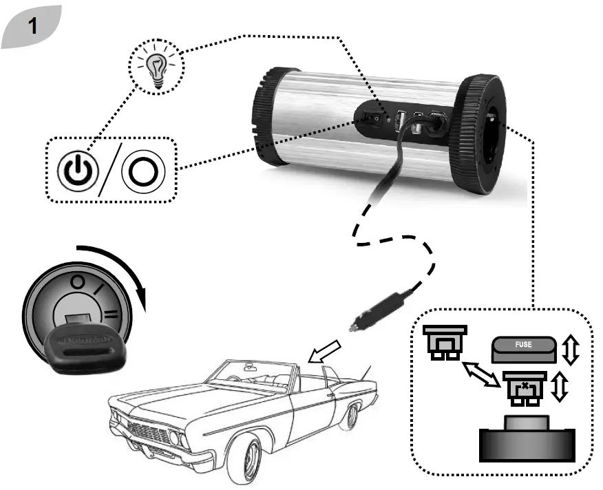 energenie EG-PWC150-01 12V Car Power Inverter 1