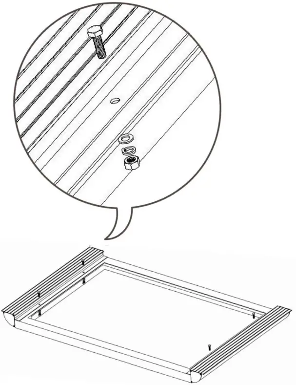 enjoy solar ES AHS 11 Monocrystalline Solar Panel - hexagonal bolts