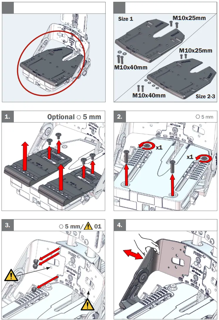 etac 9996097055 Simple Seat Plate Kit - Figure 1