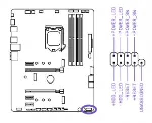 front panel connector