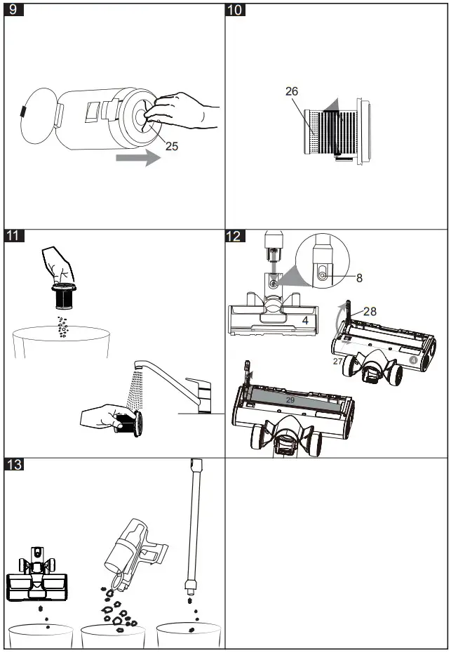 greenworks VUG403 Cordless Vacuum Cleaner - parts2