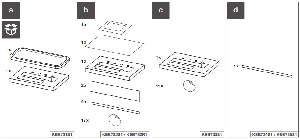 hager KEB731S1 Gasket for IP55 - Figure1