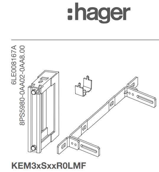 hager KEM31S21R0LMF Wall-Ceiling Fixation-Bracket Instruction Manual