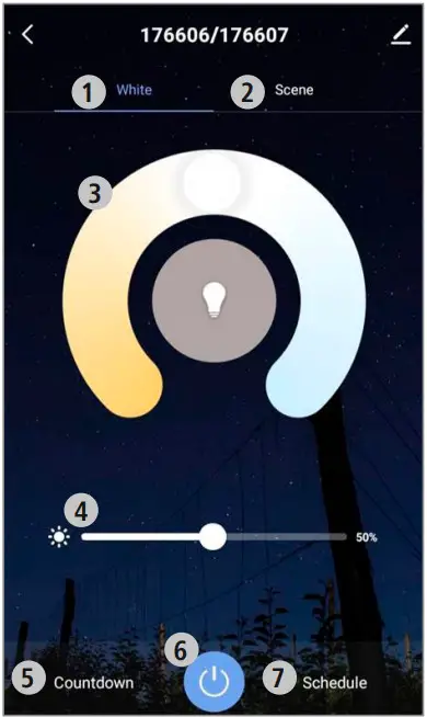hama 00176605 WiFi Ceiling Light - Setting options