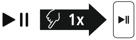 hama Freedom Lit Bluetooth On Ear Headphones - Play Pause