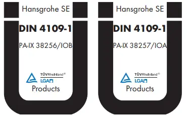 hansgrohe 26276XXX Vernis Blend Showerpipe - Figrue 9