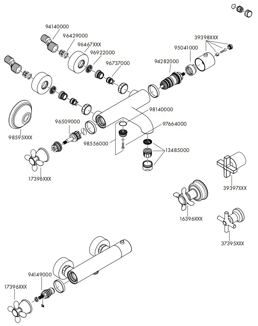 hansgrohe AXOR Montreux, Carlton, Terrano, Citterio Mixers - fig 10