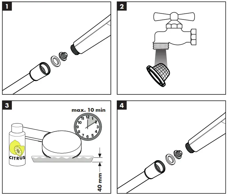 hansgrohe Pulsify 105 1jet 94449XX3 Powderrain Overhead Shower - Service 1