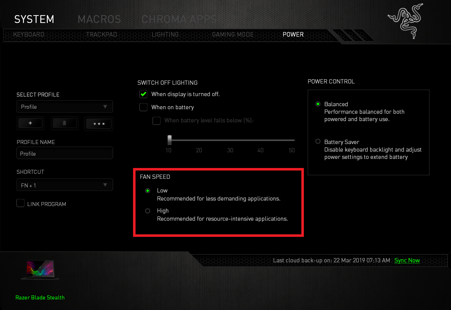 How to adjust the fan speed