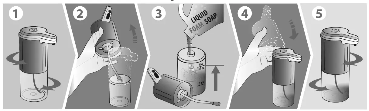 How to Fill with foam soap