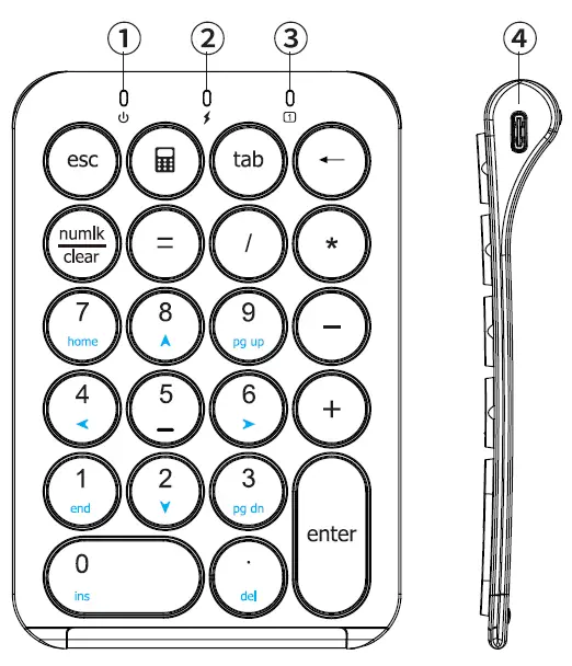 iclever-IC-KP09-2-4G-Numeric-Keyboard-fig-1