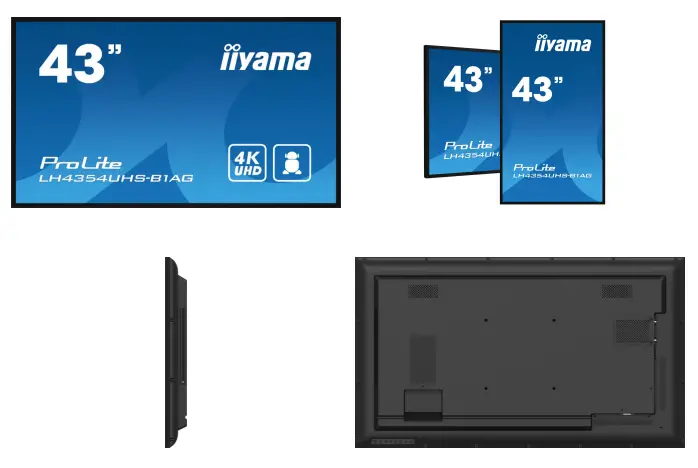 iiyama LH4354UHS-B1AG 43 Inch 4K UHD Professional Digital Signage Display 