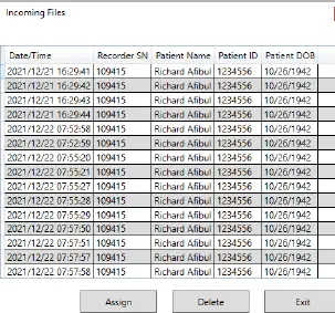 incoming files