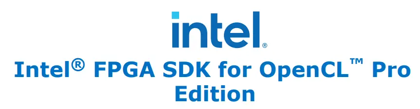 intel RN-OCL004 FPGA SDK for OpenCL Pro Edition