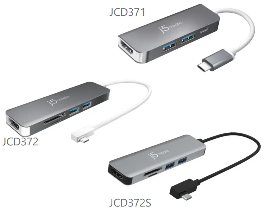 j5create JCD371 USB-C 5-in-1 Mini Hub 1