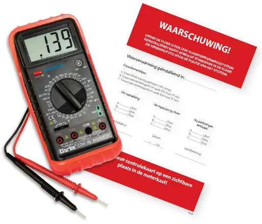 klima Electric Underwood Heating Mat - resistance values