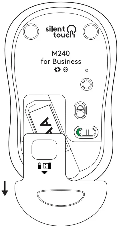 logitech M240 Silent Bluetooth Mouse - BATTERY