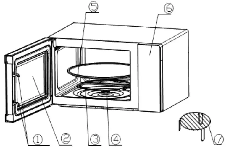 marta MT-MW4702B Microwave Oven - parts