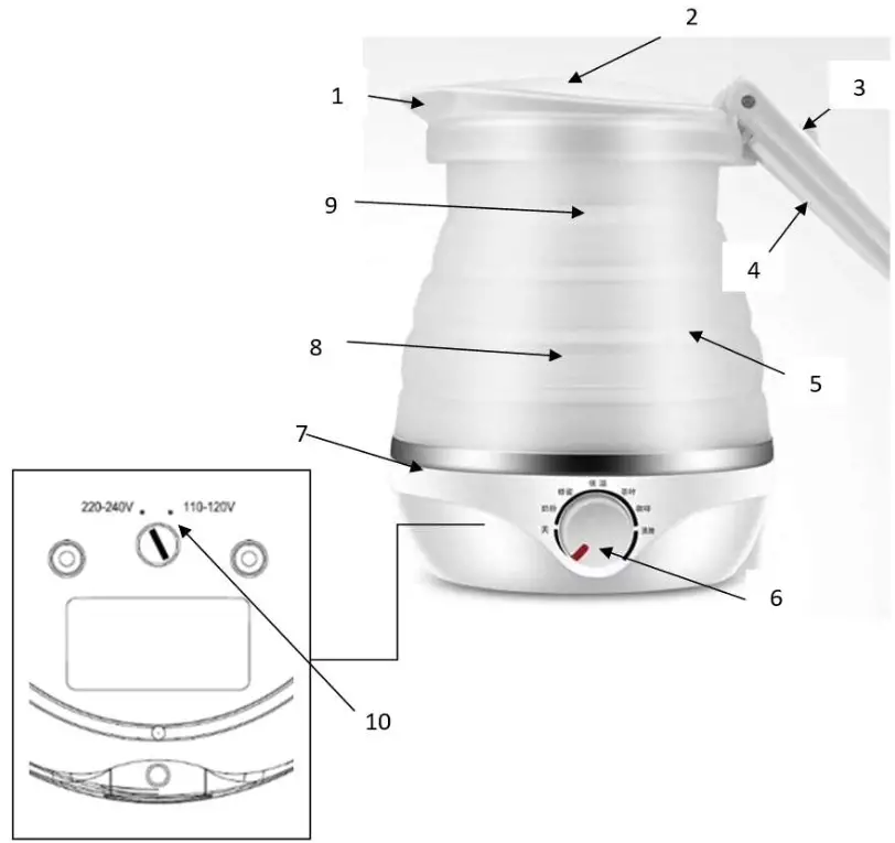 melchioni family SC 918 Travel Electric Kettle - PARTS