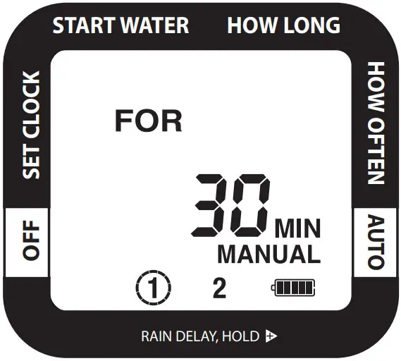 melnor 65035 AMZ AquaTimer 2 Zone Digital Water Timer - MANUAL WATERING
