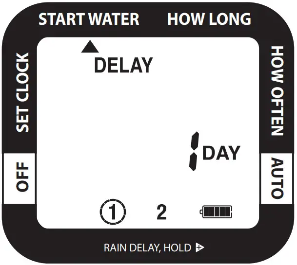 melnor 65035 AMZ AquaTimer 2 Zone Digital Water Timer - RAIN DELAY MODE