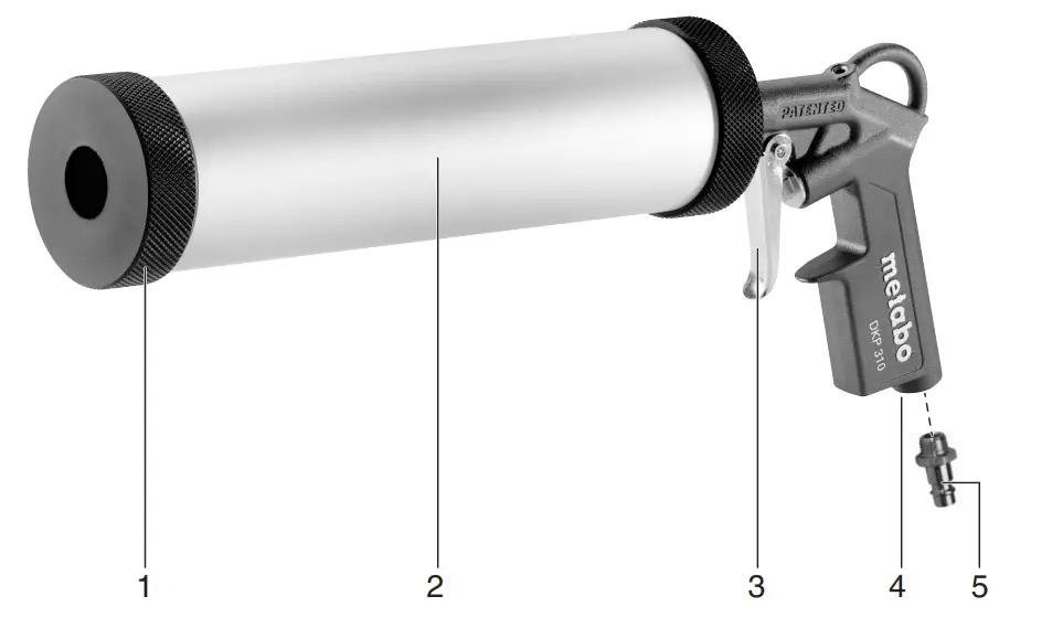 metabo DKP 310 Compressed Air Caulking Gun - parts 1