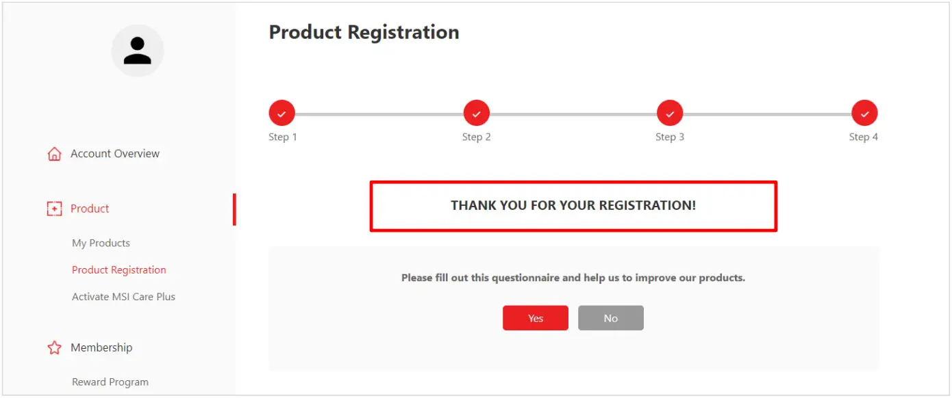 msi Forge Gaming Memories Event - Complete your product registration