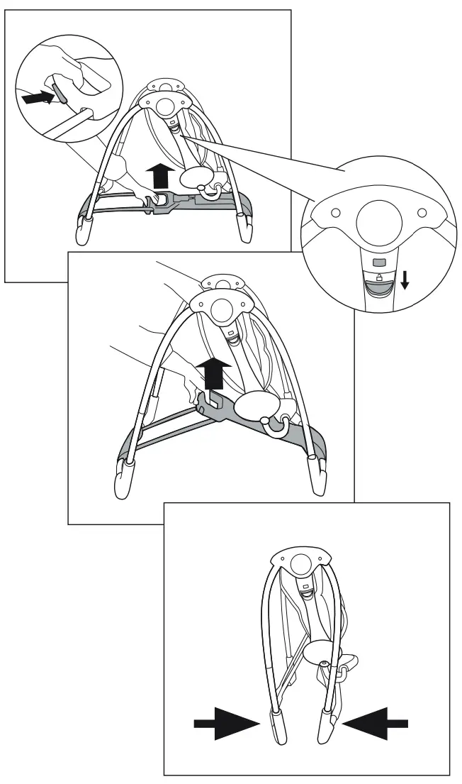 ngenuity 12055-ES ConvertMe 2-in-1 Compact Portable Baby Swing - Travel 1