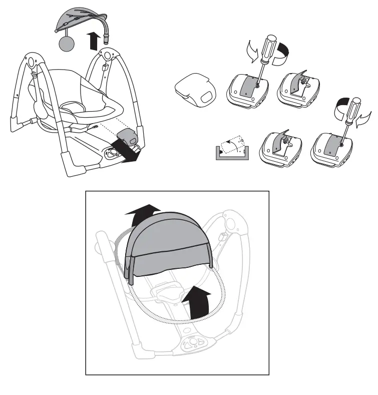 ngenuity 12055-ES ConvertMe 2-in-1 Compact Portable Baby Swing - Travel